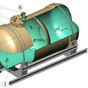 Емкости горизонтальные монолитные круглого сечения