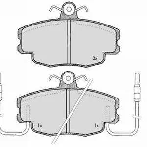 Колодки тормозные RENAULT LOGAN 04-, SANDERO 08-, CLIO 91- передние с да