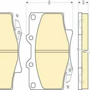 Колодки тормозные TOYOTA LAND CRUISER 87-97 передние