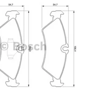 Колодки тормозные MERCEDES W460, W463, SPRINTER (901-904), VW LT 97-07 за