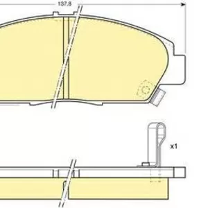 Колодки тормозные HONDA ACCORD, PRELUDE 93-98 передние