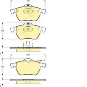 Колодки тормозные OPEL ASTRA G 2.0, VECTRA B, ZAFIRA A, SAAB 9-3, 9-5 98- 