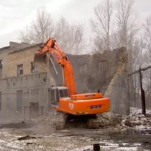 Демонтаж перегородок,  снос зданий в Новосибирске.