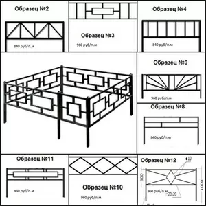 Оградки ритуальные в Орле