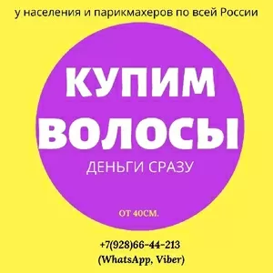 Покупаем волосы у населения и парикмахеров от 40см.