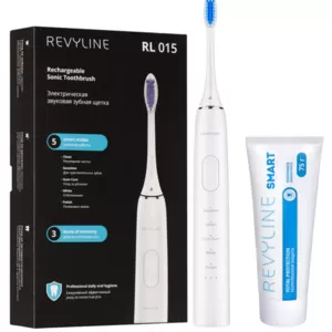  Мощные звуковые щетки Revyline RL 015 в белом дизайне и паста