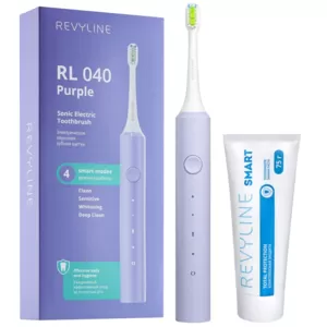 Набор электрическая щетка Revyline RL040 Violet и паста для зубов Smar