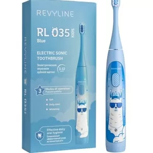 Звуковая щетка Revyline RL 035 Kids,  голубой корпус