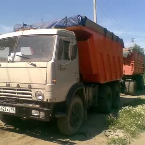 КАМАЗ 55111. САМОСВАЛ + прицеп СЗАП сельхозник