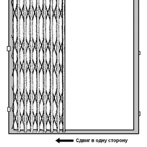 Раздвижная металлическая решетка,  требуется изготовить