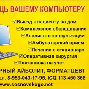 Ремонт компьютера,  ноутбука. Настройки и обслуживание. Семейный доктор